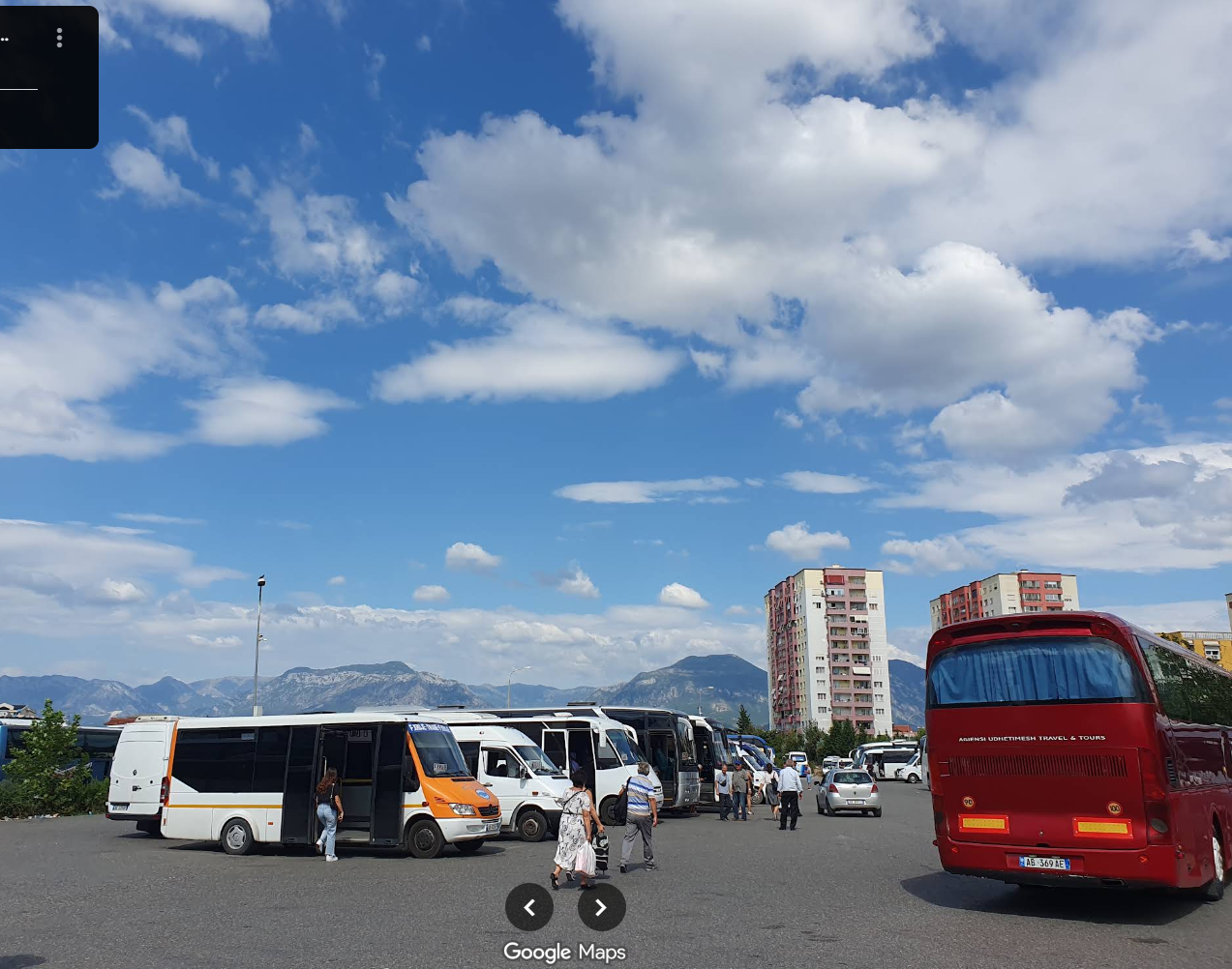 Tirana Parking South and North Bus Terminal in Albania