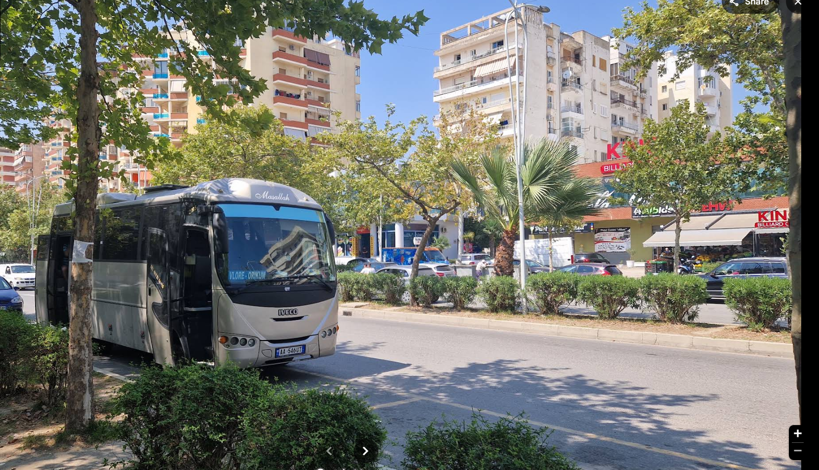 Vlorë bus station for buses to Sarandë